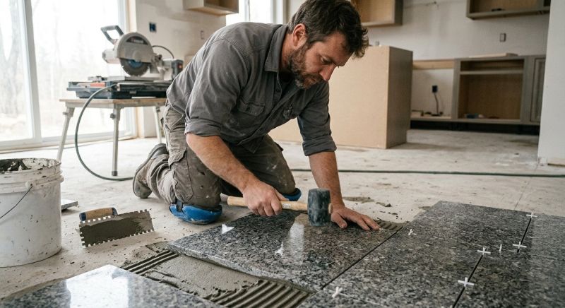 Granite Floor Installation in Overland Park, KS