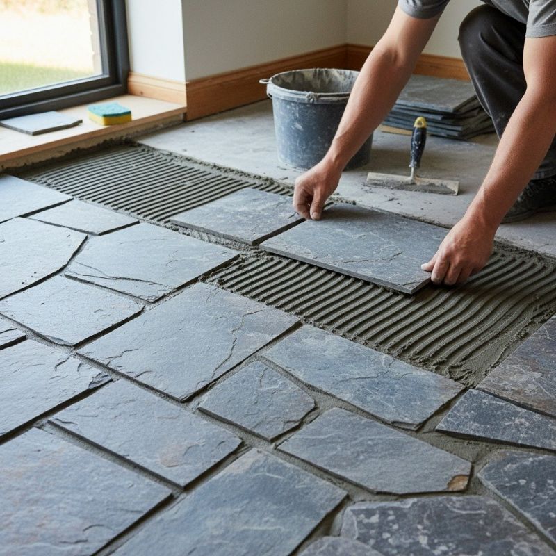 Stone Floor Installation in Overland Park, KS